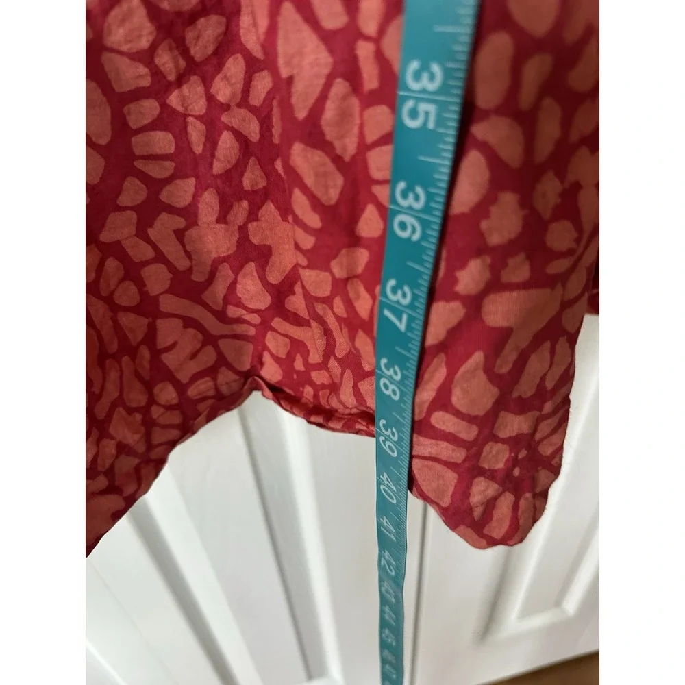 Anthropologie SIKA Red Mosaic Mini Dress Size 16W READ No Belt